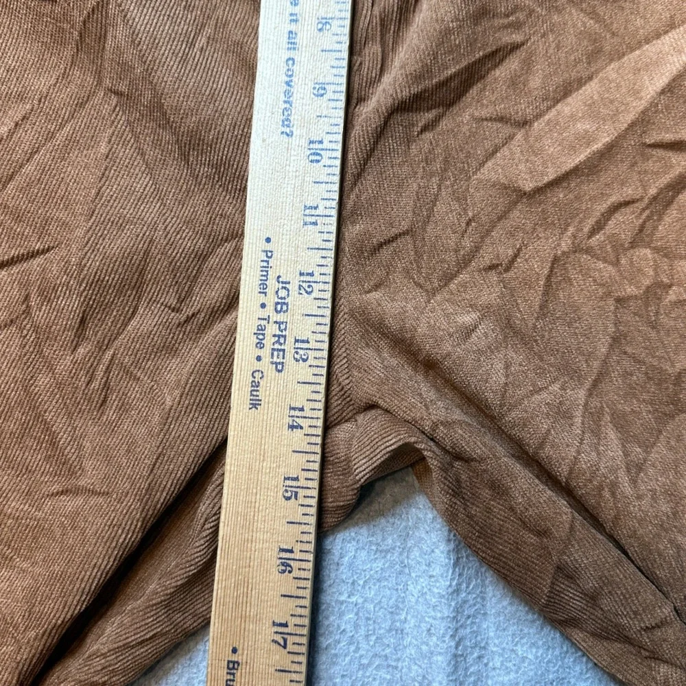 SHEIN Pants Mens 2XL Brown Corduroy Tapered Cuffed Straight Leg 6123371